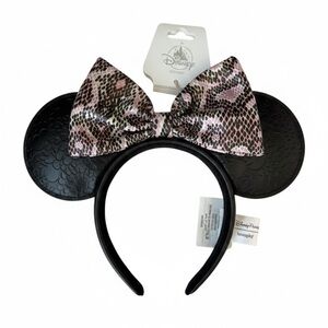 Disney Parks Minnie Mouse Loungefly Ears Headband Wild Snakeskin - NWT